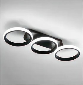 Stmievateľné LED stropné svietidlo 30 W / 230 V, 3000–6500 K, čierne, Wi‑Fi (Tuya) + diaľkový ovládač