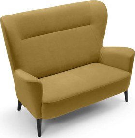 Dvojmiestna pohovka Next, žltá látka