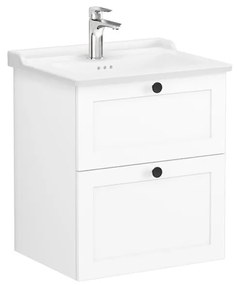 Kúpeľňová skrinka s umývadlom VitrA Root 60x67x46 cm biela mat ROOTC60WINTC