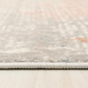 TA Koberec G513C WHITE/SALMON PORTLAND HIK Biely Obdĺžnikový Rozmer: 80x150 cm
