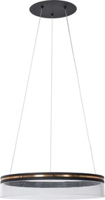 Toolight Toolight, LED závesné svietidlo 40cm APP1191-CP, čierna-zlatá, OSW-40022