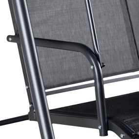 Záhradná hojdačka pre 3 osoby s nastaviteľnou strieškou