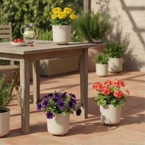 PLASTOVÝ KVETINÁČ TERRA 24X27,5 CM BÉŽOVÁ