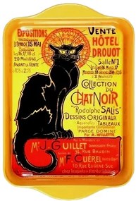 Plechová tácka čierny kocúr Le Chat noir (menšia)
