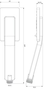 OMNIRES JIMJIM-RBL - Ručná sprcha JIMJIM matná čierna