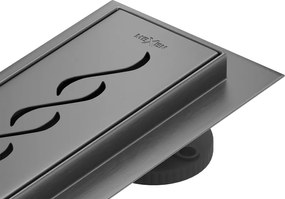 Mexen Flat 360° M18 rotačný líniový odtok 100 cm, gun gray brúsený - 1E23100-40