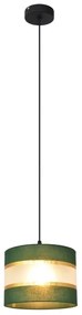 Luster na lanku HELEN 1xE27/15W/230V pr. 20 cm zelená/zlatá