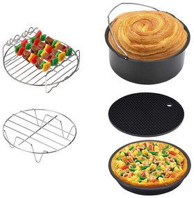 InternetovaZahrada Príslušenstvo pre 6,5l teplovzdušnú fritézu – 9-dielna súprava
