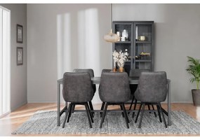 Čierna vitrína z dubového dreva 95x195 cm Everett - Rowico