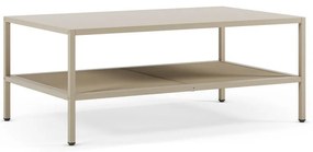 Krémovobiely kovový konferenčný stolík 60x100 cm Fayna – Marckeric