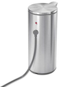 Bezdotykový oceľový dávkovač mydla v matne striebornej farbe 266 ml – simplehuman