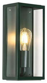Priemyselná vonkajšia nástenná lampa tmavozelená so sklom IP44 - Rotterdam