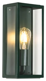 Priemyselná vonkajšia nástenná lampa tmavozelená so sklom IP44 - Rotterdam