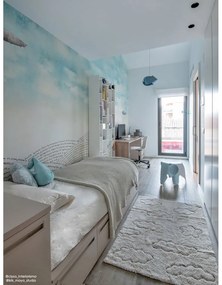 Krémový prateľný ručne tkaný bavlnený detský koberec 90x130 cm Clouds – Lorena Canals