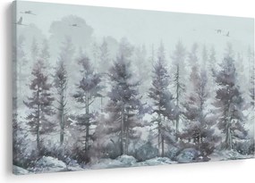 Obraz - Borovicový les II., aquarel (90x60 cm)