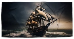 Sablio Uterák Plachetnica v rozbúrených vodách - 50x100 cm