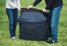 INTEX Nafukovacia vírivka Deluxe Octagon systém slanej vody pre 6 osôb (bublinky + masáž + trysky) 1100L