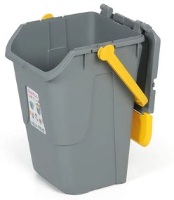 Mobil Plastic Plastový odpadkový kôš na triedenie odpadu ECOLOGY II, 35 l, sivá/žltá