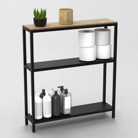 Kúpeľňový regál 67x60 cm čierna