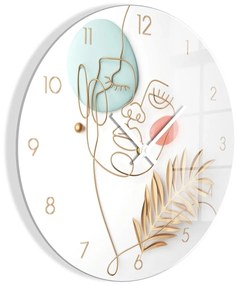 Sklenené nástenné hodiny ø 30 cm Feminine line - Styler