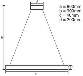LED Stmievateľný luster na lanku LED/55W/230V 3000-6500K + diaľkové ovládanie