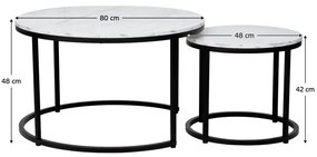 Set 2 ks konferenčných stolíkov Cayera (biela + čierna). Vlastná spoľahlivá doprava až k Vám domov. 1119730