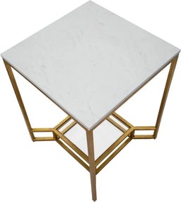 Dizajnový odkladací stolík Tamithy 47 cm zlatý