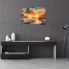 Obraz - Pohľad z pláže (70x50 cm)