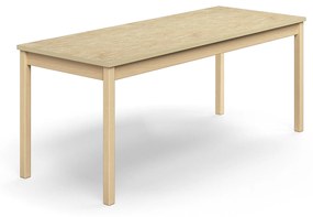 Stôl DECIBEL, 1800x700x720 mm, linoleum - béžová, breza