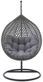 Hojdacie kreslo Izeda 2 sivý s poduška