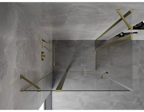 Mexen, Mexen Mist Duo výklopný sprchový kút 100 x 95 cm, transparentný, zlatý - 8A4-100-095-50-00