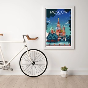 Poster Moskva - Poster 50x70cm + čierny rám (71,8€)
