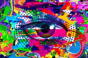 Obraz ľudské oko v pop-art štýle Varianta: 120x80