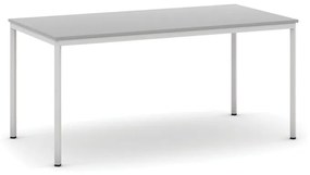 Jedálenský stôl, 1600 x 800 mm, sivá podnož, sivá