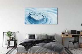 Obraz plexi Vodné kvapky srdce 140x70 cm