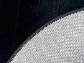 TZ Čierny okrúhly koberec 3D Rabbit Rozmer: 120