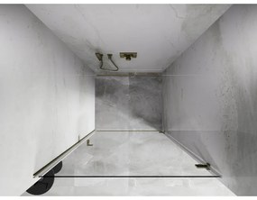 Mexen, Mexen Lunar-B výklopné pravé sprchové dvere 65 cm, transparentné, brúsené zlato - 832-065-000-55-00-P