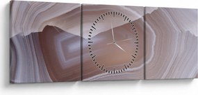 Obraz - Mramorový achát (s hodinami) (90x30 cm)