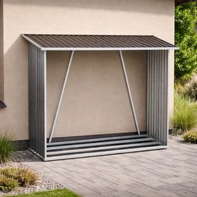 Záhradný drevník BestBerg BBSH-F002G / 1,8 m² / 217 x 83 x 154 cm / sivá