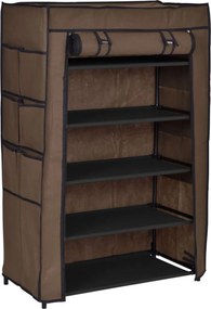 Textilná skriňa MONA - hnedá