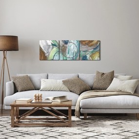 Obraz - Abstraktné maľba postavy (s hodinami) (90x30 cm)