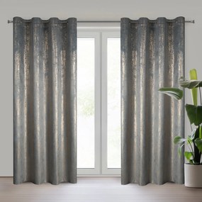 EUROFIRANY ZATEMŇOVACÍ ZÁVES NA KRÚŽKOCH DARA 140X250 CM VZOROVANÁ