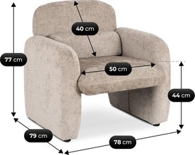 Relaxačné kreslo VARENO – bežové