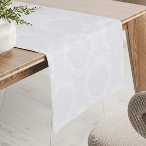 Biante Dekoračný behúň na stôl Monako PM-122 Zámocký vzor biely 35x180 cm