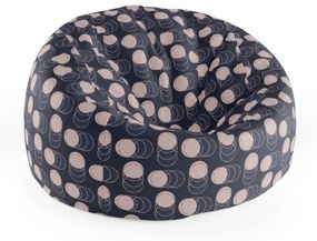 Sablio Sedací vak Cocoon Kruhy a puntíky - 115 x 75 cm x 45 cm