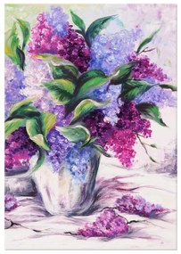 Gario Ručne maľovaný obraz Kytica farebných levandúľ Rozmery: 70 x 100 cm