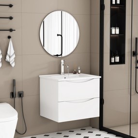 Závesná skrinka pod umývadlo Houseland Bravio 60 cm biela