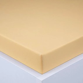 Napínacia plachta na posteľ jersey EXCLUSIVE žltá 90 x 200 cm