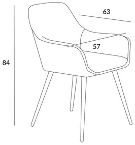 Jedálenská stolička CHERRY zamatová ružová ALL 999158