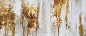 Obraz - Abstrakcia so zlatou (120x50 cm)